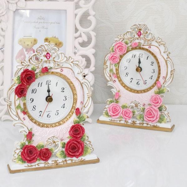 置き時計 おしゃれ ファームハウス ロココ調 かわいい 花柄 薔薇雑貨 Go 0015 Zakka Select 通販 Yahoo ショッピング