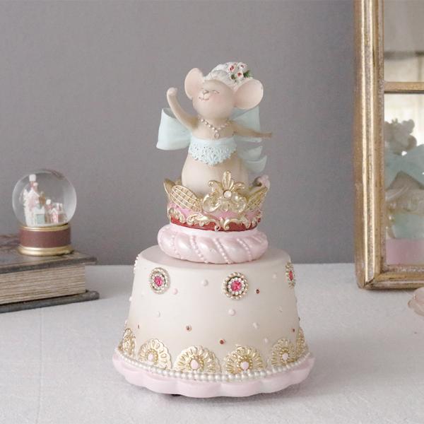 商品名：ミュージカルボックスマウス曲：「いつか王子様が」※ネジ式オルゴールサイズ(約)：直径11×高さ17cm材質：ポリレジン原産国：中国注意事項ハンドペイント仕上げの為、全ての商品に塗装のはみだしや色の濃淡が生じます。また仕上がりには固体...