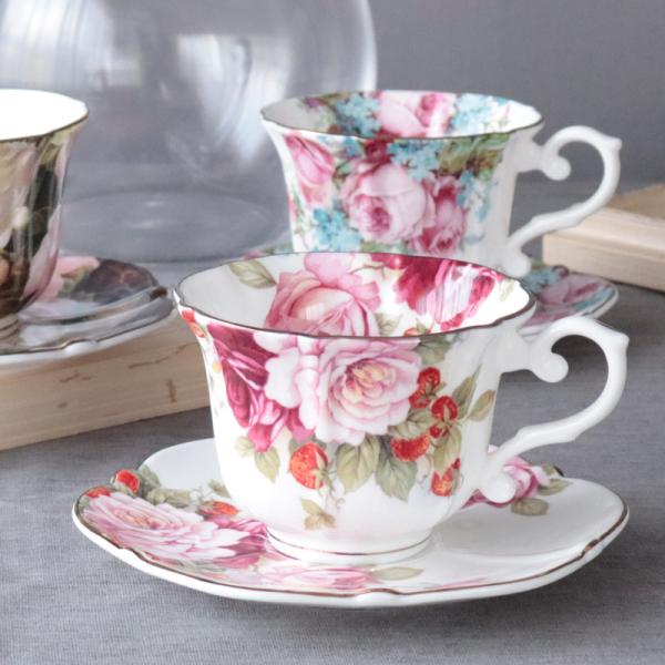 コーヒーカップ ソーサー セット おしゃれ ティーカップ 可愛い 花柄 薔薇 雑貨 姫系 Pa 0136 Zakka Select 通販 Yahoo ショッピング