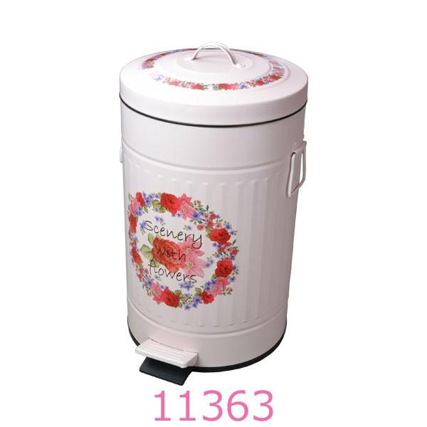 ゴミ箱 おしゃれ ペダル Lサイズ 12l アイアン 花柄 猫柄 選べる5種 Pa 0681 Zakka Select 通販 Yahoo ショッピング