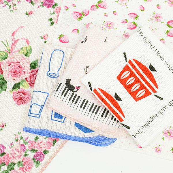 猫 ディッシュクロス ふきん キッチン 北欧柄 花柄 薔薇雑貨