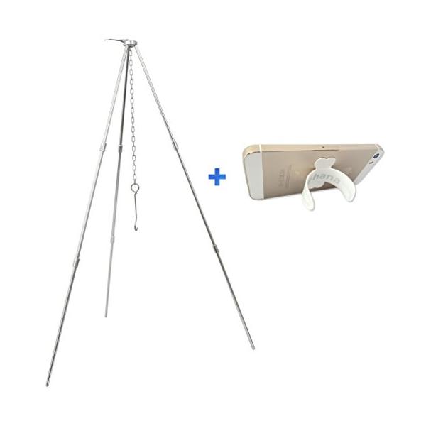 Hanano 焚火缶 トライポッド 80cm 頑丈 コンパクト Hh 0104 スマホ スタンド セット シルバー Nax Smile Seed 通販 Yahoo ショッピング