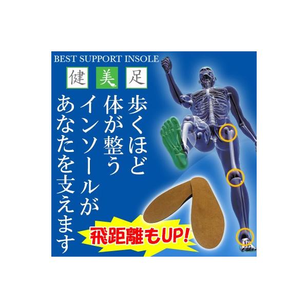 健美足 [けんびそく] ゆがみ補正 ゴルフ用 インソール