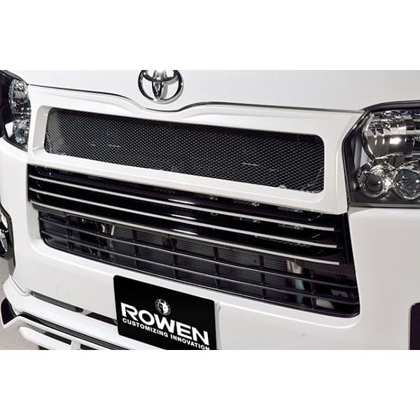ROWEN PREMIUM Edition フロントグリル Face.1 ABS製 塗り分け塗装済 トヨタ ハイエース 標準ボディ 2WD 4型前期 TRH200K用 1T019C00##