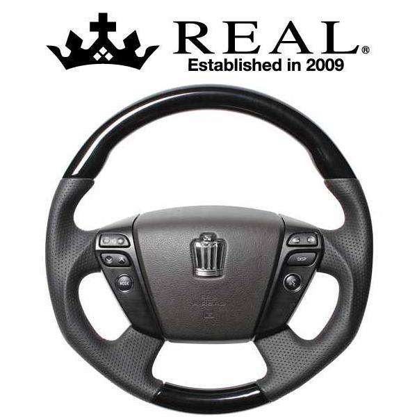 他サイト： REAL STEERING オリジナルシリーズ トヨタ クラウンアスリート 200系用 ロイヤルブラックウッド H20-RKW-DWの商品画像