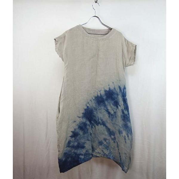 藍染絞り リネンの２重ガーゼコクーンワンピース Buyee Buyee Japanese Proxy Service Buy From Japan Bot Online