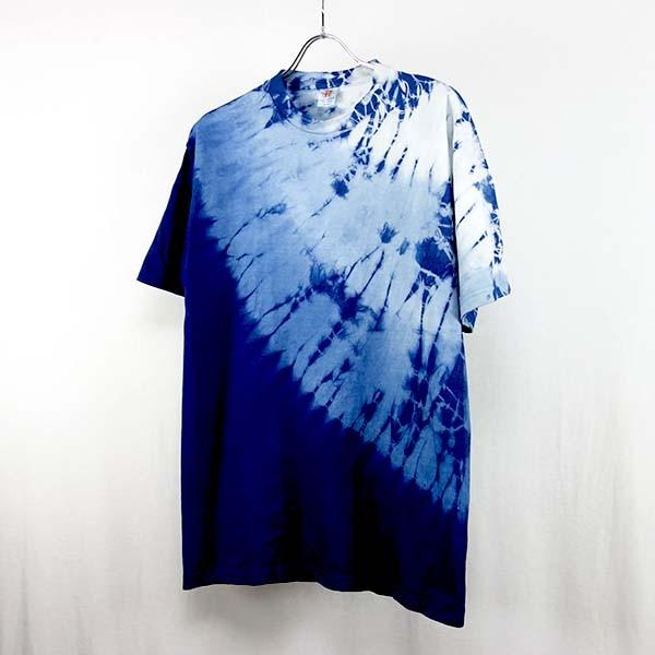 藍染tシャツ 上半分丸絞り手染めグラデーション メンズにもレディースにもok Uemarugrade 1 八ヶ岳スタイル 通販 Yahoo ショッピング