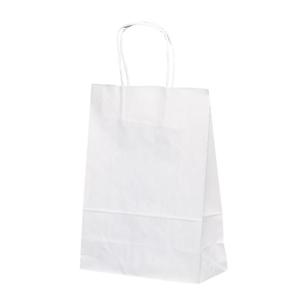 紙袋 手提げ 小さめ/ 【T-3 白無地】お徳用25枚入り 業務用 220×100