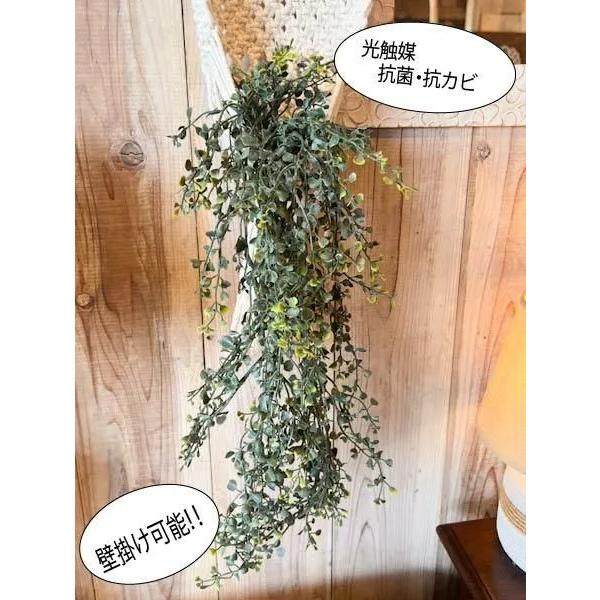 グリーンブッシュ ミニシェルリーフ 光触媒（全長68cm）♪ フェイクグリーン 吊り下げ 壁掛け 人口観葉植物 抗菌 除菌 消臭 防カビ インテリア カフェ