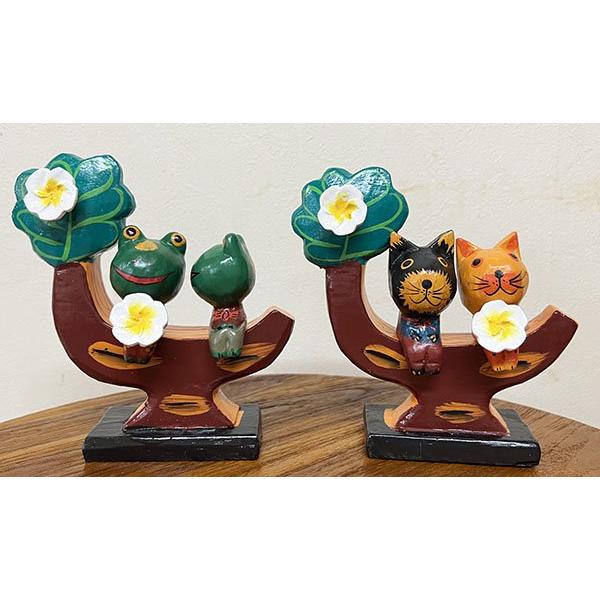 置物 置き物 オブジェ オーナメント アニマル アジアン バリ 雑貨 ♪木