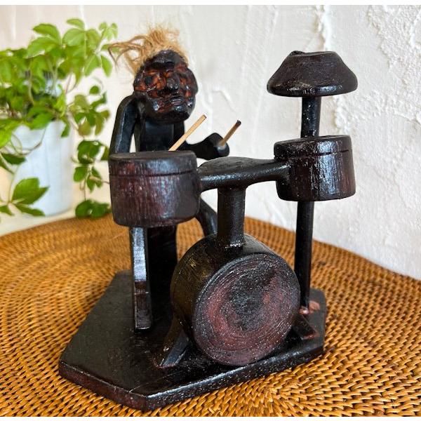 アジアン バリ 雑貨 ♪復活！原人ROCKバンド（ドラム）♪ インテリア