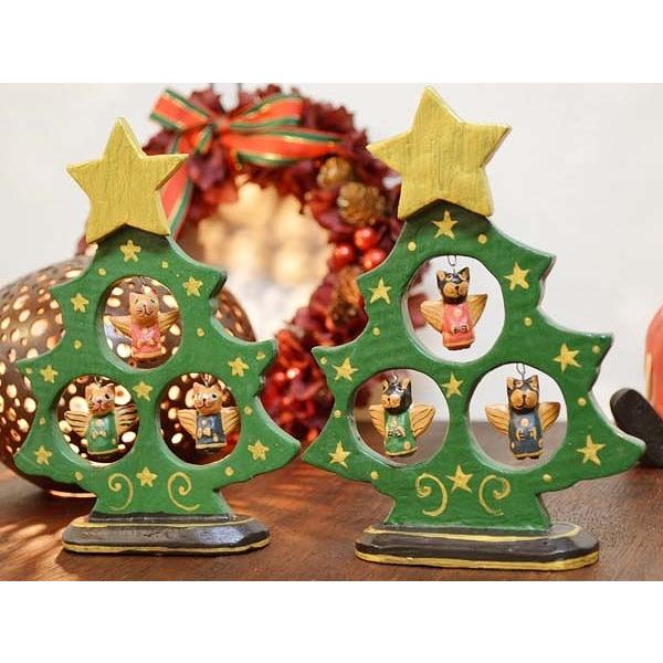 置き物 オブジェ オーナメント インテリア小物 アジアン雑貨 バリ クリスマスエンジェルネコツリー ナチュラル インテリア雑貨 デザイン雑貨 アジアン家具 雑貨 Yayapapus 通販 Yahoo ショッピング