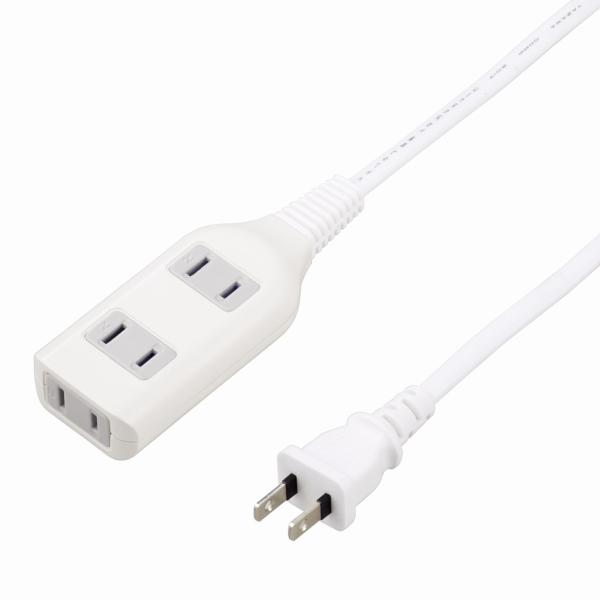 YAZAWA テーブルタップ 3個口 3m ホワイト 安全シャッター 絶縁カバー付き AZHSL303WH