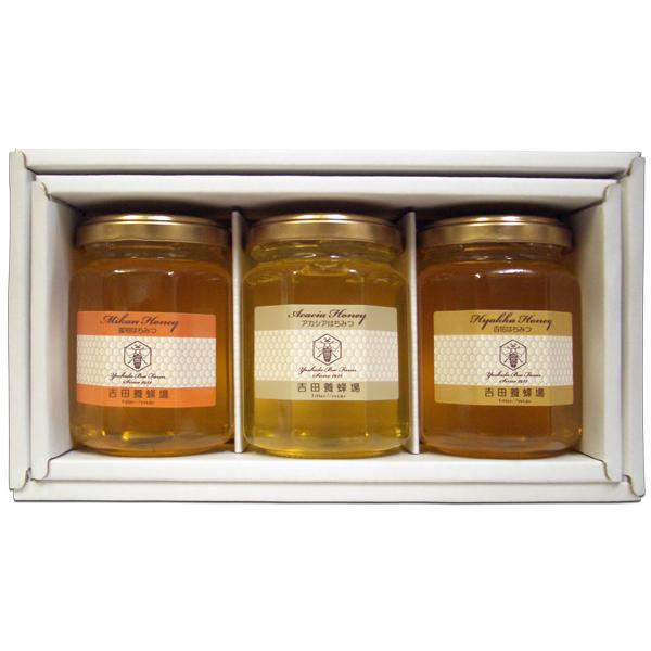 国産純粋はちみつ 3個セット 国産純粋はちみつギフトセット (160g×3本入り) : 蜂蜜専門店 Y-BEE