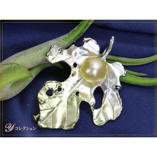 950 SV パール ブローチ ギフト応援プライス 大粒11mm白蝶真珠 パール SV950 シルバー