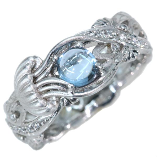 アクアマリン 0.80カラット ダイヤモンド 0.18カラット PT900 プラチナ