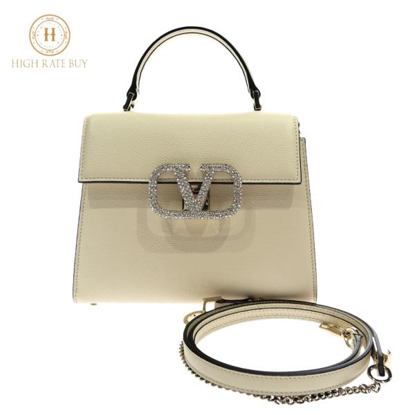 VALENTINO Vスリング ジュエルエンブロイダリー スモール ハンドバッグ Vスリング スパークリングエンブロイダリー ミニ ハンドバッグ