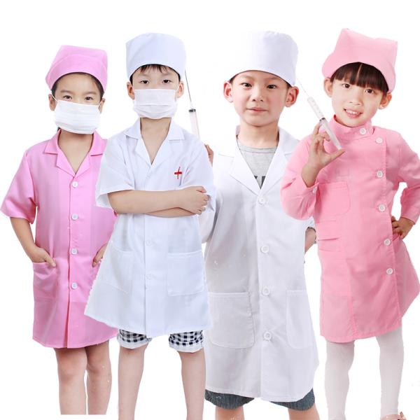 子供 白衣 ドクター ハロウィン コスプレ ナース服 医者 子供の手術着 ドクター ナース 帽子セット 子供用 ナースウエア 看護師 コスチューム 男の子 女の子