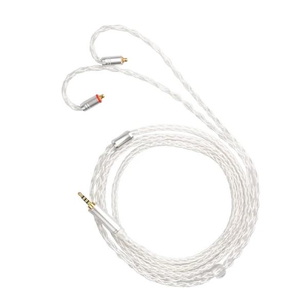 イヤホンリケーブル 銀メッキ導体 MMCXオス 0.78mm2pinオス 2.5mm-MMCX