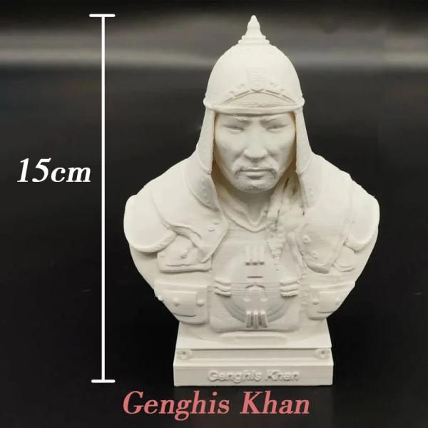 歴史的人物像 プラスチック製 ローマ風レトロ装飾品 アレクサンダー・カエサル・ジンギスカン Genghis Khan15cm