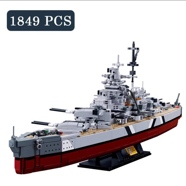約3000ピース ＜米海軍ミズーリ号戦艦模型＞ 368 ブロック レゴ互換 化粧箱なし / Bismarck Cruisers