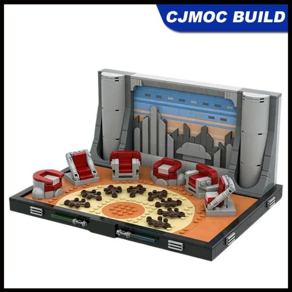 約805ピース 星空映画モック評議会の間ジオラマ MOC-239101 ブロック レゴ互換 知育 ギフト
