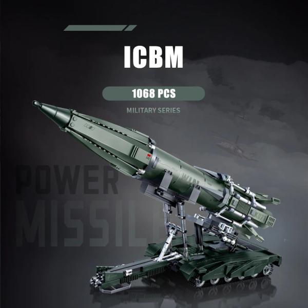 約1000ピース ＜軍用戦車・弾道ミサイル・装甲車・攻撃ヘリコプター＞ 289 ブロック レゴ互換 化粧箱なし / ICBM