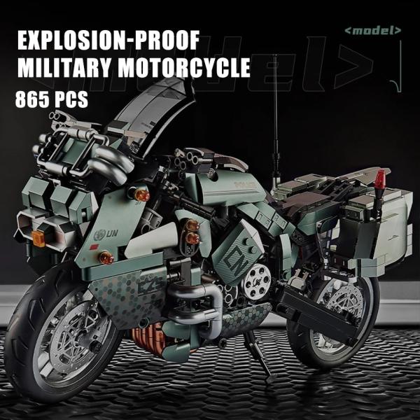 約1000ピース ＜軍用戦車・弾道ミサイル・装甲車・攻撃ヘリコプター＞ 289 ブロック レゴ互換 知育 化粧箱なし / バイク