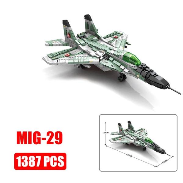 約1400ピース 戦闘機 ミグ-29 SU-57 モデル ブロック 知育 キッズ プレゼント 1387個 箱なし