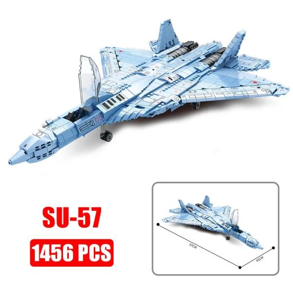 約1400ピース 戦闘機 ミグ-29 SU-57 モデル ブロック 知育 キッズ プレゼント 1456個 箱なし