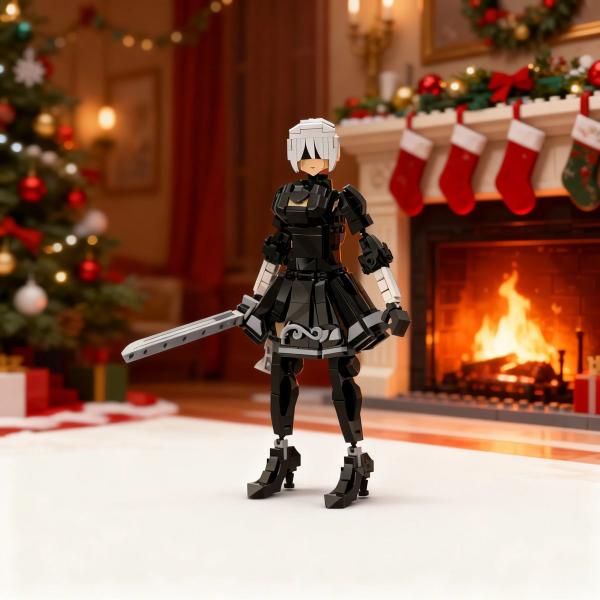 約585ピース MOC 2B ニーアオートマタ モデル ブロック 互換 知育
