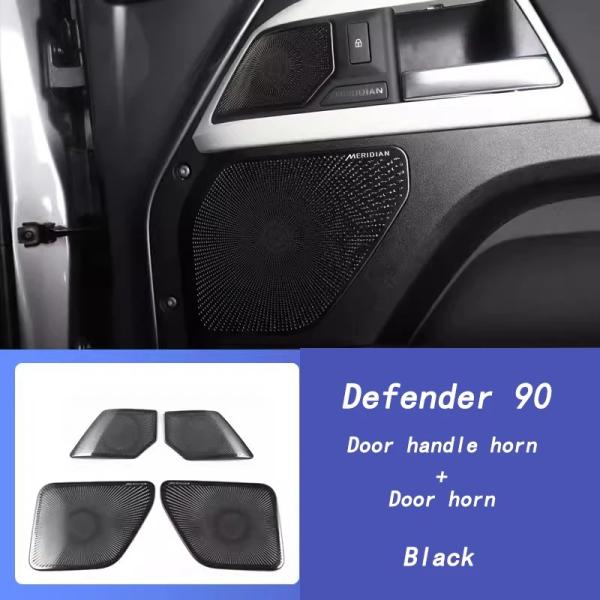 ランドローバーディフェンダー110 2020-2024用 ドアスピーカーネットカバー 90 Door horn Black
