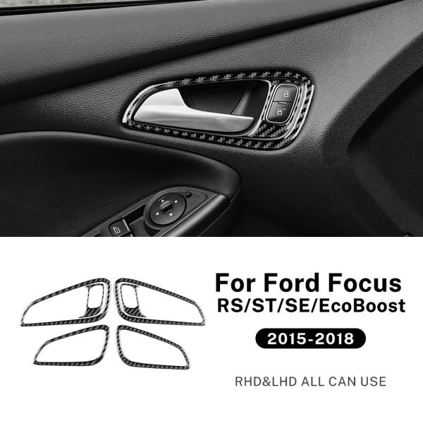フォード フォーカス SE RS ST 2015-2018用 カーボンファイバー製 Black Carbon