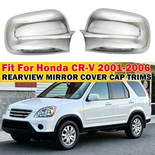 ホンダ CR-V 2001-2006用 サイドミラーカバー クローム プラスチック製 外装アクセサリー