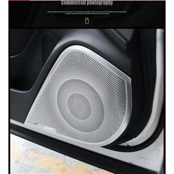 スバルフォレスター2018 2019 2020 2021用オーディオスピーカートリムアクセサリー Silver 4pcs