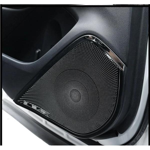 スバルフォレスター2018 2019 2020 2021用オーディオスピーカートリムアクセサリー Black 4pcs