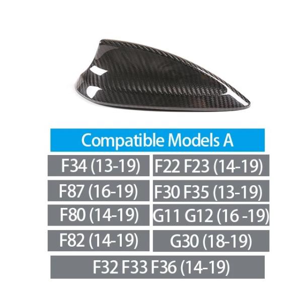 BMW用カーボンファイバー製シャークフィンアンテナカバー 1シリーズ Forged carbon fiber / Style A