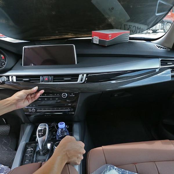 リアルカーボンファイバー製 ダッシュボード装飾パネル カーアクセサリー BMW X5 F15 X6 F16