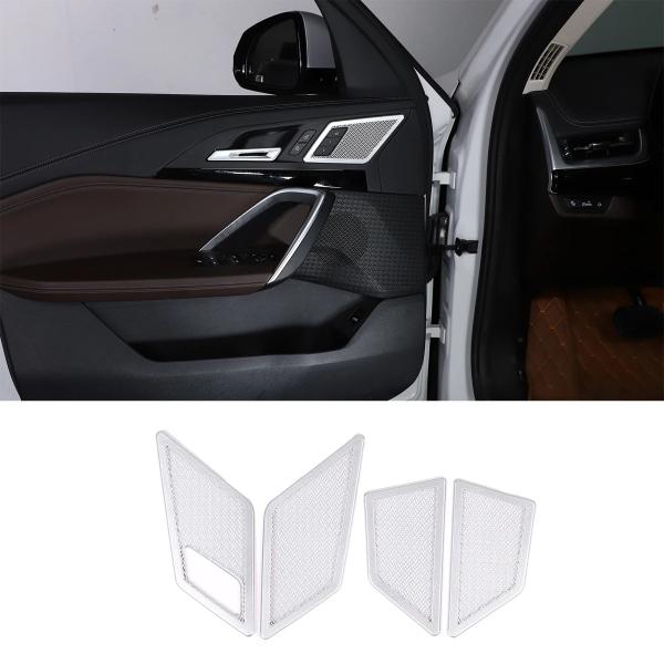 ステンレス製 ドアスピーカートリムカバー Aピラー ツイーター用 BMW X1 iX1 U10 4 pcs style B
