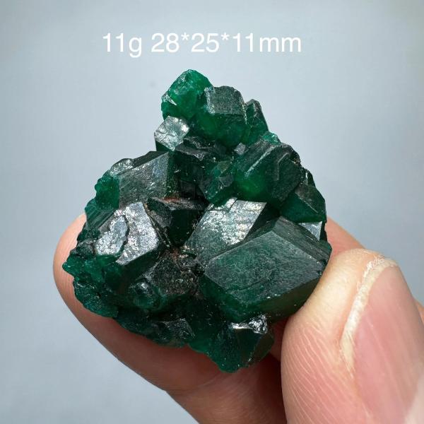 コンゴグリーンディオプタス鉱物標本 緑色結晶 クリスタル インテリア 装飾 培養石 教育用コレクション 11CT
