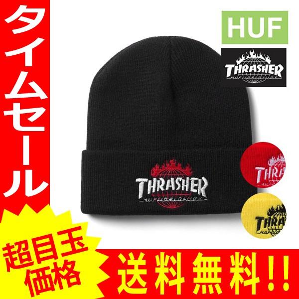 HUF ハフ×スラッシャー HUF×THRASHER ニットキャップ THRASHER TDS 
