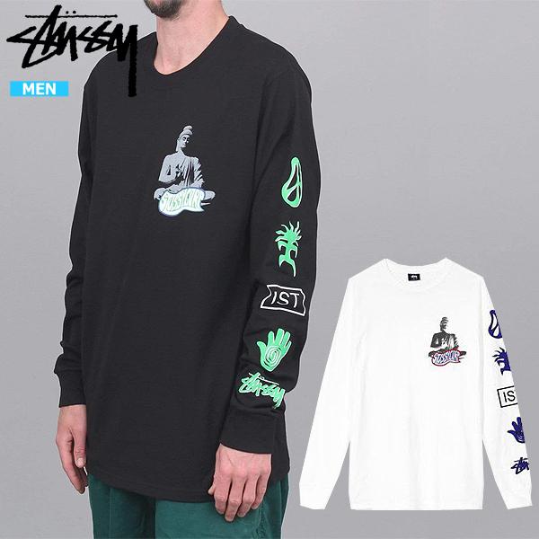 STUSSY ステューシー デカロゴ S メキシコ製ネイビー 長袖 ロンTシャツ