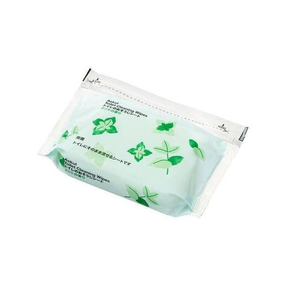 [まとめ買い] LOHACO ロハコトイレのおそうじシート ミントの香り ファスナー付き 20枚入り 4個セット 掃除 クリーニング トイレクリーナー 清掃 (ミント4個)