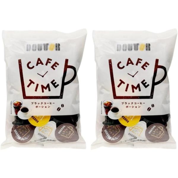 [ 10g×25個：2袋 ] CAFE TIME ドトールコーヒー  DOUTOR COFFEE ブラック コーヒー ポーション ホット アイス カフェラテ カフェタイム