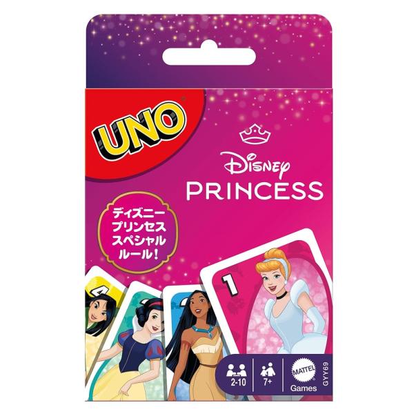 マテルゲーム(Mattel Game) ウノ(UNO) ウノ ディズニープリンセス ゲーム パーティーグッズ カードゲーム 112枚 2-10人用 7歳から ピンク GYY69
