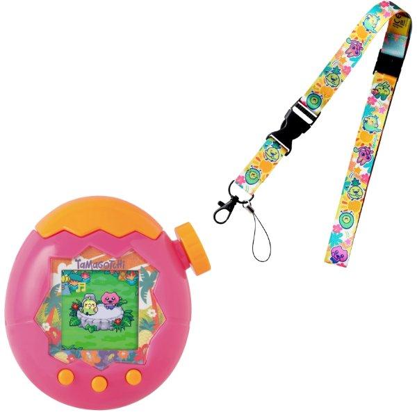 [セット販売] バンダイ BANDAI Tamagotchi Paradise - Orange Tropics ＆ネックストラップ Vivid Yellow たまごっちパラダイス