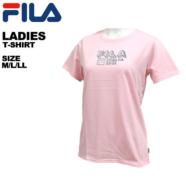 フィラ Fila レディース ｔシャツ 半袖 ピンク シンプル カジュアル デイリーウェア 吸水速乾 Uvカット M L Ll 412 693 メール便も対応 412 693 スポーツ イング 通販 Yahoo ショッピング