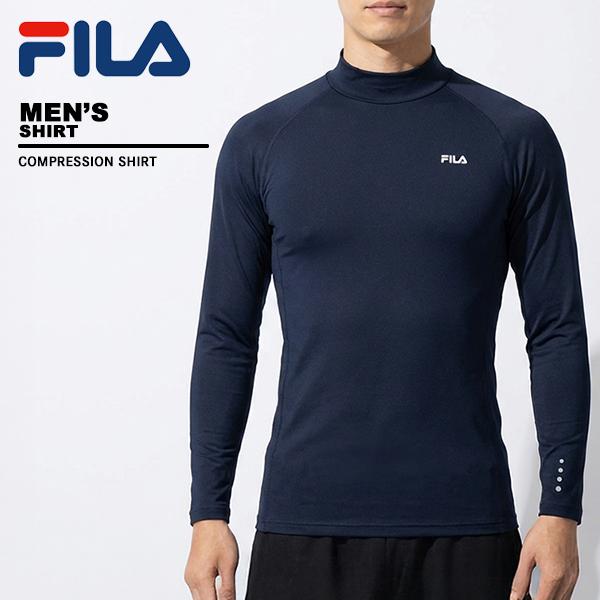 フィラ fila メンズ 長袖ハイネックシャツ ストレッチ 445-111-K