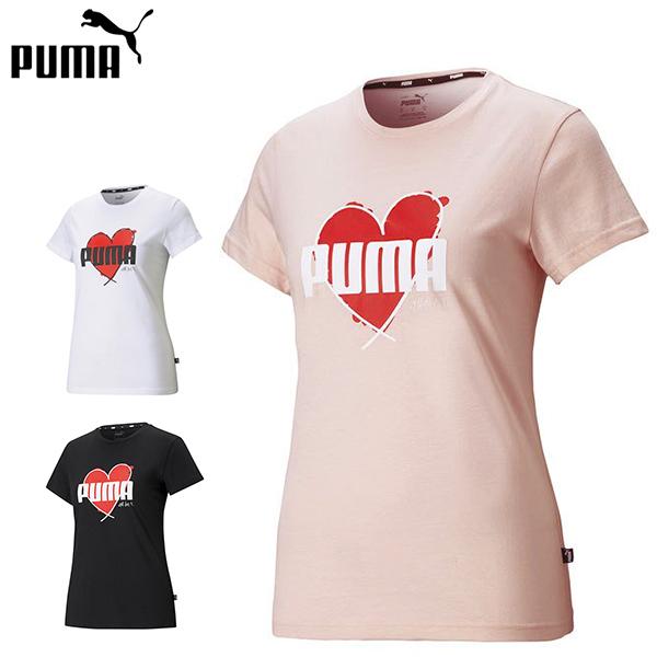 プーマ Puma レディース 半袖tシャツ Heart Tシャツ ロゴtシャツ グラフィックtシャツ コットン100 綿100 快適 女性 5743 メール便も対応 5743 スポーツ イング 通販 Yahoo ショッピング