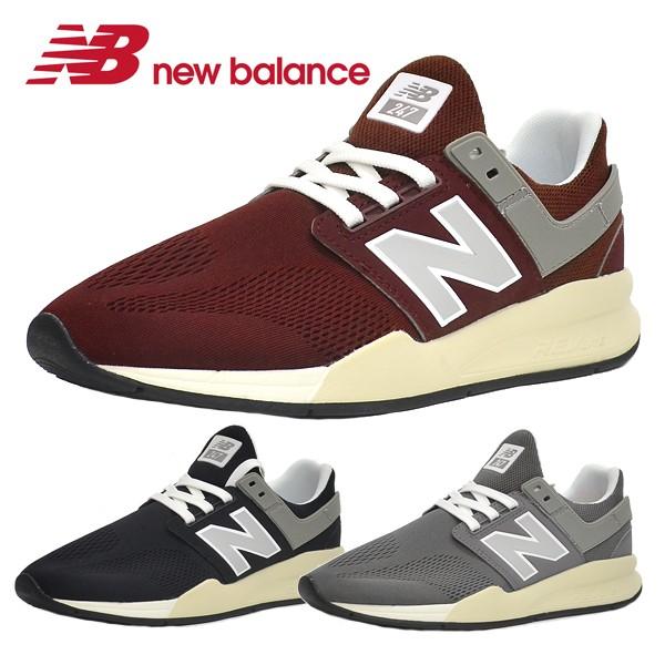 ニューバランス newbalance メンズスニーカー ユニセックス カジュアル ブラック バーガンディー グレー NB MS247 MR MG MM  あすつく対応_北海道 BOS :MS247:スポーツ・イング - 通販 - Yahoo!ショッピング